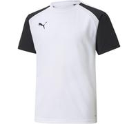 Puma Boys Teampacer Jersey Jr T-Shirt Unisex Kids in White-Black - Size 5-6Y