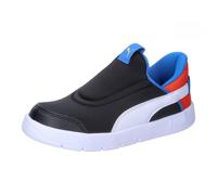 PUMA Boy's Unisex Kids COURTFLEX V3 Ease in INF Sneaker, Black White-REDMAZING, 8 UK Child