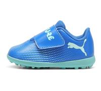 PUMA Boy's Unisex Kids Future 7 Play TT V INF Soccer Shoe, HYPERLINK Blue-Mint White, 4 UK Child