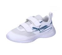 PUMA Unisex Kids Varion Ii V Jr Indoor Court Shoe, Puma White Blue Horizon, 10 UK