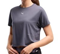 Puma Brightstride Cloudspun Womens Running Top Grey Short Sleeve Run T-Shirt