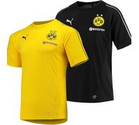 PUMA BVB 09 Mens Training Jersey T-Shirt Yellow Black Short Sleeve