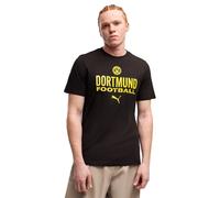 Puma Bvb Borussia Dortmund Culture Short Sleeve T-shirt Black XS Men