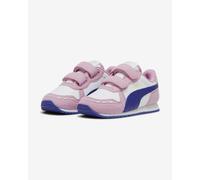Puma Cabana Racer 20 white pink children's trainers - 20