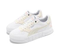 Puma Cali Court Embroidery W White Pink Floral Women Casual Shoes 398828-02