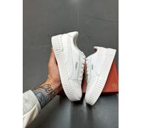Puma Carina 2.0 White Platform Unisex Trainers Lace-up Size 3.5 UK