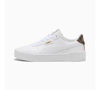 PUMA Carina 3.0 Animal Flair Sneakers Women, White/Gold, size 4.5