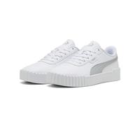 PUMA Women's Carina 3.0 Aqua Metallics Sneaker, White Silver, 5.5 UK