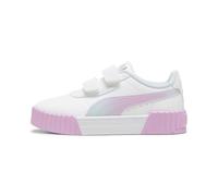 Puma Carina 3.0 Girls' Shoes, Puma White and Purple, 13 Little Kid