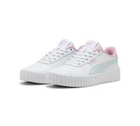 PUMA Carina 3.0 JR Sneaker, White-SEA Glass, 4 UK