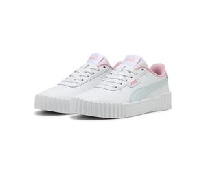 PUMA Carina 3.0 JR Sneaker, White-SEA Glass, 4 UK