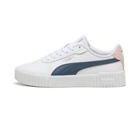 PUMA Carina L Women's Low-Top Sneakers, White Gray Skies Island Pink, 6.5 UK