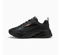 PUMA Women's Cassia 2.0 Sneaker, Black-Black-Gold, 4 UK