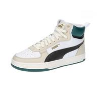 PUMA CAVEN 2.0 MID JR Sneaker, White Black-Alpine Snow-Malachite-Gold, 5 UK