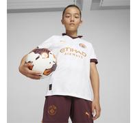 Puma Childrens Unisex Manchester City 23/24 Away Jersey - White - Size 5-6Y