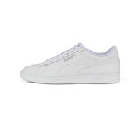 PUMA Smash 3.0 Leather Sneakers Youth, White/Cool Light Grey, size 3.5