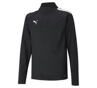 Puma Childrens Unisex teamLIGA Quarter-Zip Youth Football Top - Black - Size 9-10Y