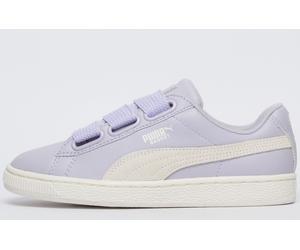 Puma Classic Leather Basket Heart Womens Girls - Purple Leather (archived) - Size UK 7