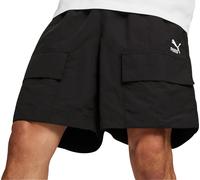 Puma Classic Mens Cargo Shorts Black Stylish Pockets Elasticated Performance