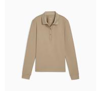 PUMA Cloudspun Mid-Weight Long Sleeve Golf Polo Women, Ice Coffee, size XL