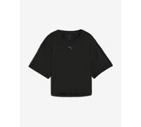 Puma Cloudspun Relaxed Short Sleeve T-Shirt Black Women - M