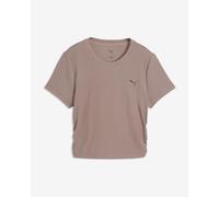 Puma Cloudspun Rib Short Sleeve T-Shirt Beige Women - S