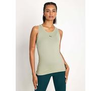 Puma Cloudspun Scoop Neck Racer Back Vest Top Dark Khaki