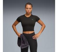 PUMA Cloudspun Short Sleeve Twist Tee Women, Black, size Large