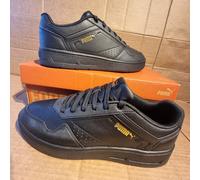 Puma Court Classic Trainers UK9, in Black/Gold with SoftFoam+ Cushioning - New