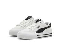 PUMA Unisex Kids Court Classic Vulc Fs Jr Sneaker, Puma White Puma Black, 4 UK
