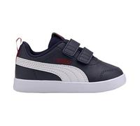 PUMA Courtflex V2 V INF, Unisex Kids’ Trainers, Blue (Peacoat-High Risk Red 01), 3 (19 EU)