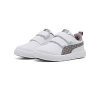 PUMA COURTFLEX V3 Dotty V PS Sneaker, White-Plum JAM-Light Moss, 13 UK Child