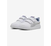 Puma Courtflex V3 Space Belle Shoes White Grey Kids - 34