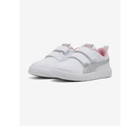 Puma Courtflex V3 Space Belle Shoes White Grey Pink Kids - 34