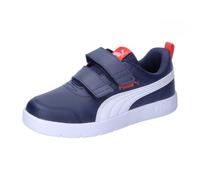 PUMA COURTFLEX V3 V PS Sneaker, Navy White RED, 13 UK