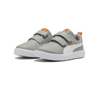 PUMA COURTFLEX V3 V PS Sneaker, Smokey Gray White-Orange GLO, 2.5 UK Child