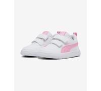 Puma Courtflex V3 V Trainers White,Pink EU 22 Kids