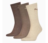 PUMA Crew Shirt Sock (3-Pack), Light Brown Melange, size 2.5-5