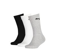 PUMA Unisex Kid's Crew Socken, Grey/White/Black, 27/30 (Pack of 3)