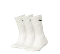 PUMA Unisex Kid's Crew Socken, White, 27/30 (Pack of 3)