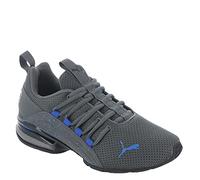 PUMA Cross Training Shoes Axelion Spirit Sneaker, 5 US Unisex Big Kid, Castlerock Black-Victoria Blue, 4 UK