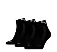 PUMA Cushioned Recycled Cotton Sock, Black, 43 to 46 (Pack of 3)