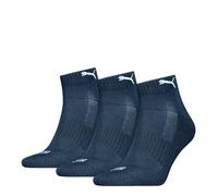 PUMA Cushioned Recycled Cotton Sock, Navy, 43 to 46 (Pack of 3)