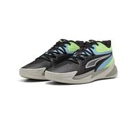 PUMA DAGGER 311353 Basketball Shoes, 25 Fall/Winter Colors Puma Black/Bright Aqua/Green Glare (09), 27.5 cm