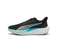 PUMA Darter Pro Road Running Shoe Unisex, PUMA Black-PUMA Silver-Mint Melt-Speed Blue, 13