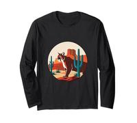 Puma Desert Landscape Illustration Long Sleeve T-Shirt