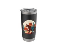 Puma Desert Landscape Illustration Stainless Steel Insulated Tumbler