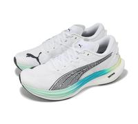 Puma Deviate Nitro 3 Wide White Black Bue Men Road Running Shoes 378449-07