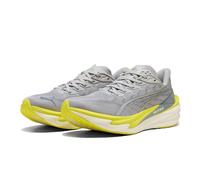 Puma Deviate Nitro 4 Men's Running Shoes | UK 8 in Vibrant Silver/Lux Lime