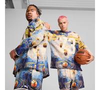 PUMA Dylan Exhibit Hockey-Inspired Basketball Sweater Men, Vivid Blue/AOP, size 2XL